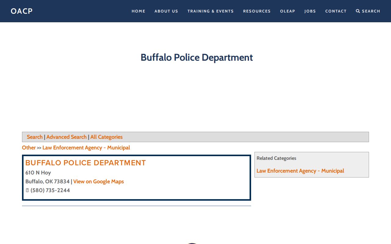 Buffalo Police Department directory record for Buffalo booking-record requests
